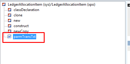 custom description to allocation ledger transaction parmtranstct