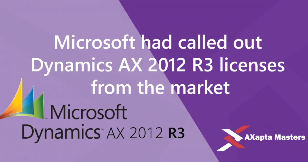 Dynamics AX 2012 licenses