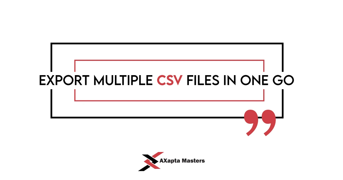 Export multiple CSV-FIles in one go